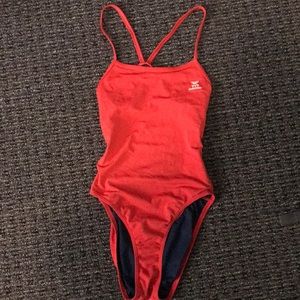 Red TYR durafast Swim suit